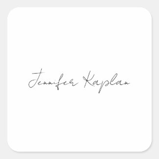 Creative Classic White Minimalistisch Beruflich Quadratischer Aufkleber