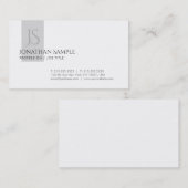 Creative Clean Design Monogram Chic Beruflich Visitenkarte (Vorne/Hinten)