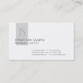 Creative Clean Design Monogram Chic Beruflich Visitenkarte (Vorderseite)