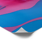 Creative Collage Girl in rosa Pelzmantel Poster (Ecke)