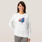 Creative Colorful Brain Splash Artwork T-Shirt (Vorne ganz)