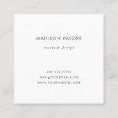 Creative Colorful Dunkelblau Türkisblau strahlend Quadratische Visitenkarte (Rückseite)