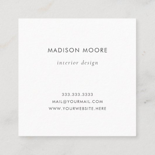 Creative Colorful Dunkelblau Türkisblau strahlend Quadratische Visitenkarte (Rückseite)