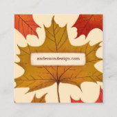 Creative Colorful Fall Maple Leaf Visitenkarte (Rückseite)
