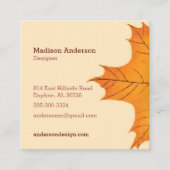 Creative Colorful Fall Maple Leaf Visitenkarte (Vorderseite)