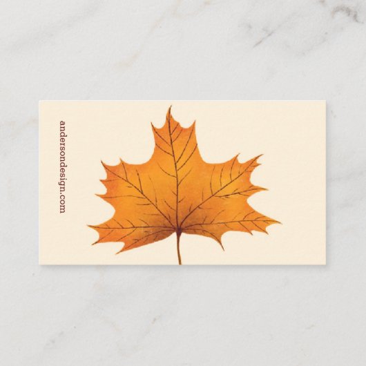 Creative Colorful Fall Maple Leaf Visitenkarte (Rückseite)
