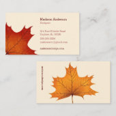 Creative Colorful Fall Maple Leaf Visitenkarte (Vorne/Hinten)