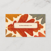 Creative Colorful Fall Oak Leaf Visitenkarte (Rückseite)