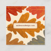 Creative Colorful Fall Oak Leaf Visitenkarte (Rückseite)