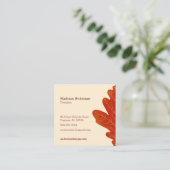 Creative Colorful Fall Oak Leaf Visitenkarte (Stehend Vorderseite)