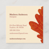 Creative Colorful Fall Oak Leaf Visitenkarte (Vorderseite)