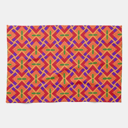 Creative Colorful Kente Pattern Küchentuch (Horizontal)