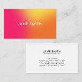Creative Colorful Ombre Modern Visitenkarte (Vorne/Hinten)