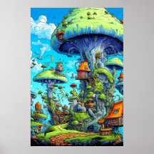 Creative Colorful Psychedelic Mushroom Art