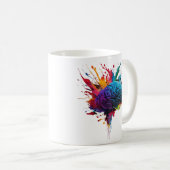 Creative Colorful Splash Brain Design Kaffeetasse (VorderseiteRechts)
