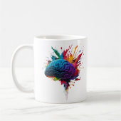 Creative Colorful Splash Brain Design Kaffeetasse (Links)