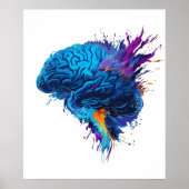 Creative Colorful Splash Brain Design Poster (Vorne)