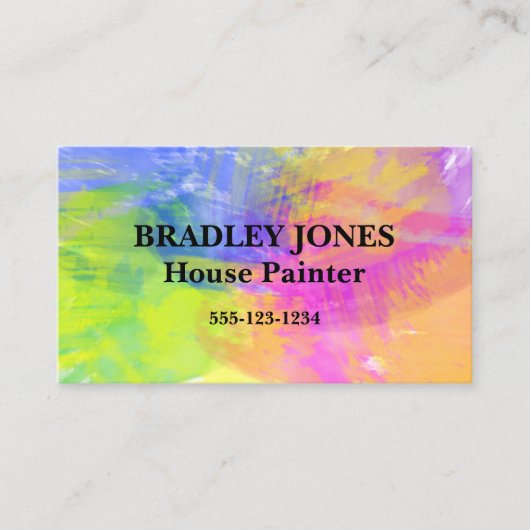 Creative Colorful Watercolor Business Card Visitenkarte (Vorderseite)