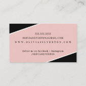 CREATIVE CORNERS Classic monogram, schwarz pink we Visitenkarte (Rückseite)