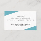 CREATIVE CORNERS-Klasse, Monogramm, schwarz Visitenkarte (Rückseite)