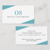 CREATIVE CORNERS-Klasse, Monogramm, schwarz Visitenkarte (Vorne/Hinten)