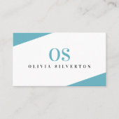 CREATIVE CORNERS-Klasse, Monogramm, schwarz Visitenkarte (Vorderseite)