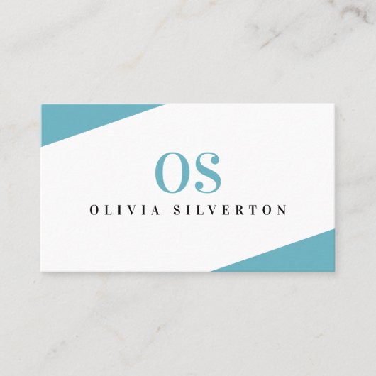 CREATIVE CORNERS-Klasse, Monogramm, schwarz Visitenkarte (Vorderseite)