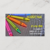 Creative Crayon anpassbare Visitenkarten Visitenkarte (Rückseite)