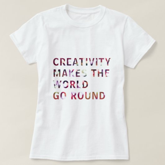 Creative Creativa Slogan Zitat Red Bokeh T-Shirt (Design vorne)