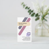 Creative Crisscross Stripes Global CEO Gründer Visitenkarte (Stehend Vorderseite)