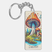Creative Custom Monogram Psychedelic Mushroom Schlüsselanhänger (Vorderseite links)