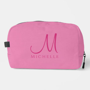 Creative Custom Typografy Name Monogram Pink Waschbeutel