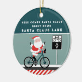 Creative Cyclist Biking Weihnachten 2023 Keramik Ornament (Links)