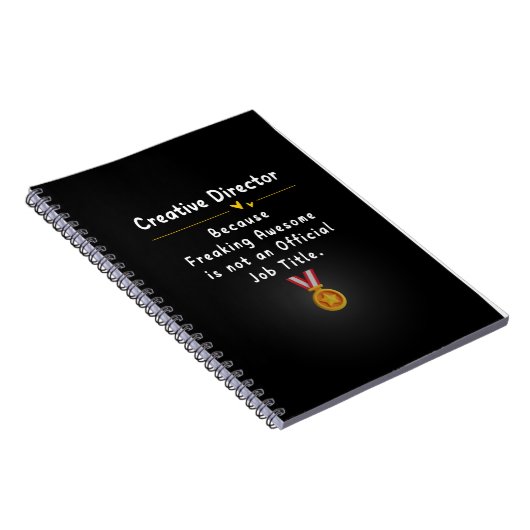 Creative Director Funny Job Title Notizblock (Rechte Seite)