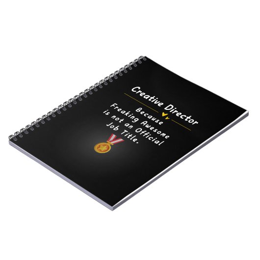 Creative Director Funny Job Title Notizblock (Linke Seite)