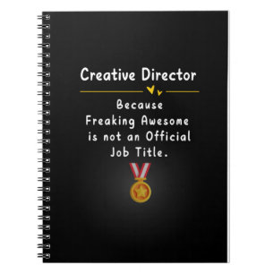 Creative Director Funny Job Title Notizblock