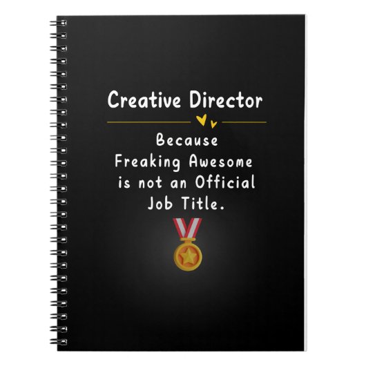 Creative Director Funny Job Title Notizblock (Vorderseite)