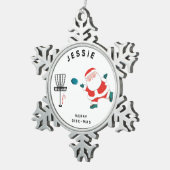 Creative Disk Golf Schneeflocken Zinn-Ornament (Rechts)