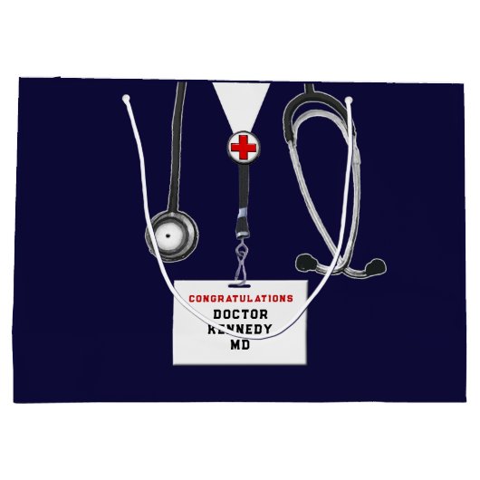 Creative Doctor Abschluss Große Geschenktüte (Rückseite)