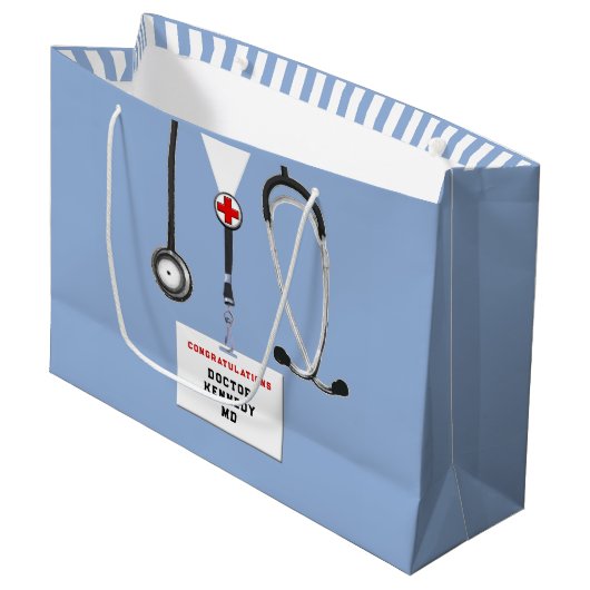 Creative Doctor Abschluss Große Geschenktüte (Vorderseite Schrägansicht)