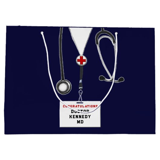 Creative Doctor Abschluss Große Geschenktüte (Rückseite)