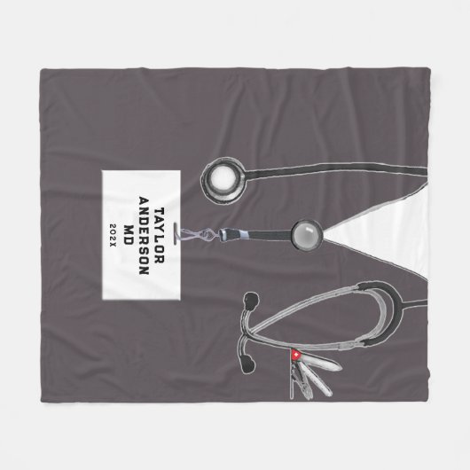 Creative Doctor Fleece Blanket (Vorderseite (Horizontal))