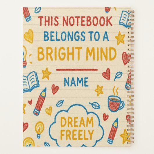 Creative Doodle-Notebook - Helles Mind Journal mit Planer (Rückseite)