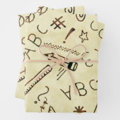 Creative Doodle School, Lehrerin, Thema Muster Geschenkpapier Set (Beispiel)