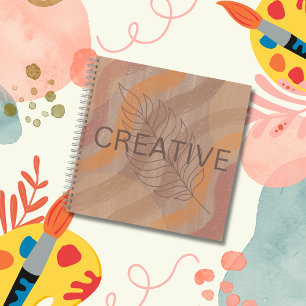 Creative Earthy Browns Minimalistisch Sketchbook Notizblock