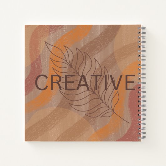 Creative Earthy Browns Minimalistisch Sketchbook Notizblock (Rückseite)