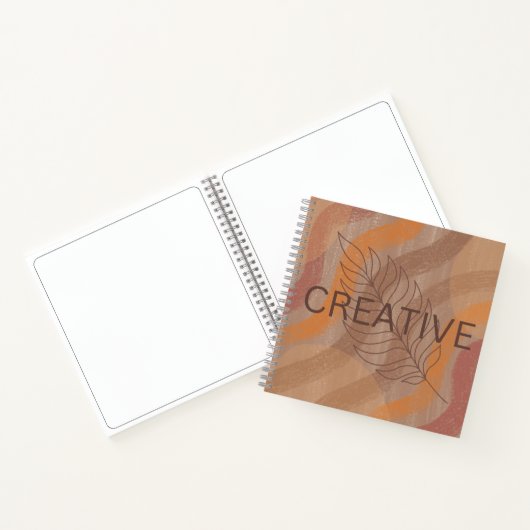 Creative Earthy Browns Minimalistisch Sketchbook Notizblock (Innenseite)