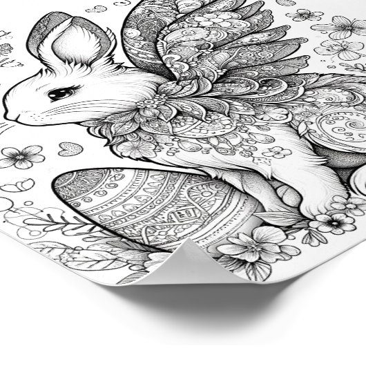 Creative Easter Coloring Pages Printable Poster (Ecke)