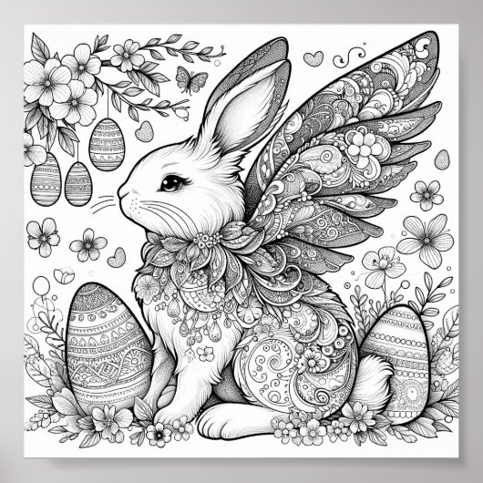Creative Easter Coloring Pages Printable Poster (Vorne)