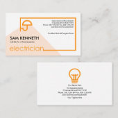 Creative einfache Orange Electrical Signage Frame Visitenkarte (Vorne/Hinten)